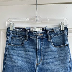 Abercrombie High Rise Ankle Distressed Jean